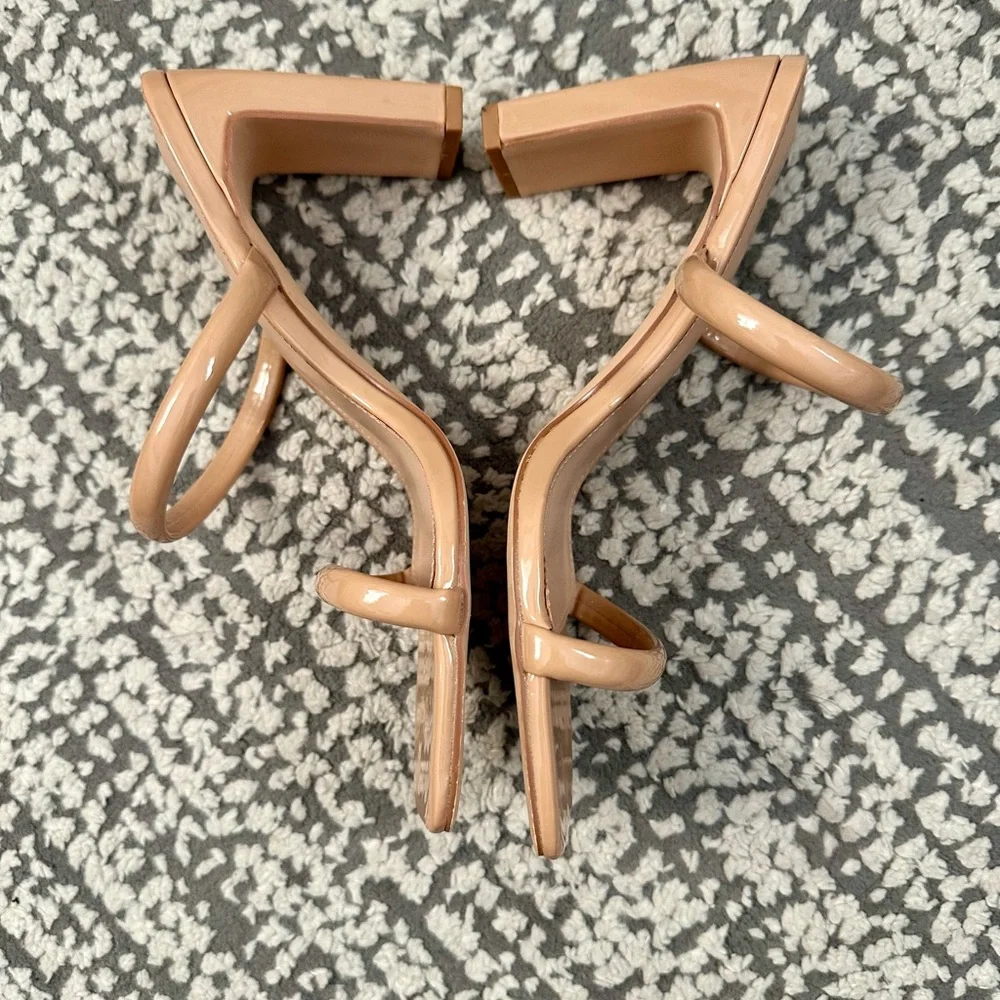 Women's Nude Strappy Sandals - Picture 3 of 7